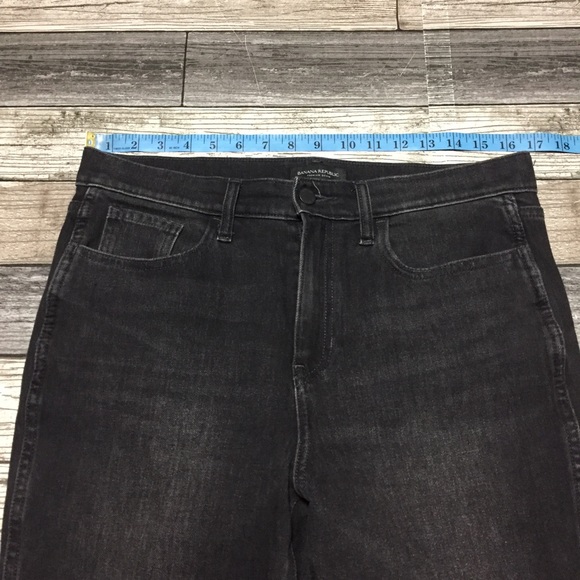 Banana Republic High Rise Crop Boot Jeans Women’s 30P (Inseam 24.5) Black Gray - Picture 3 of 11